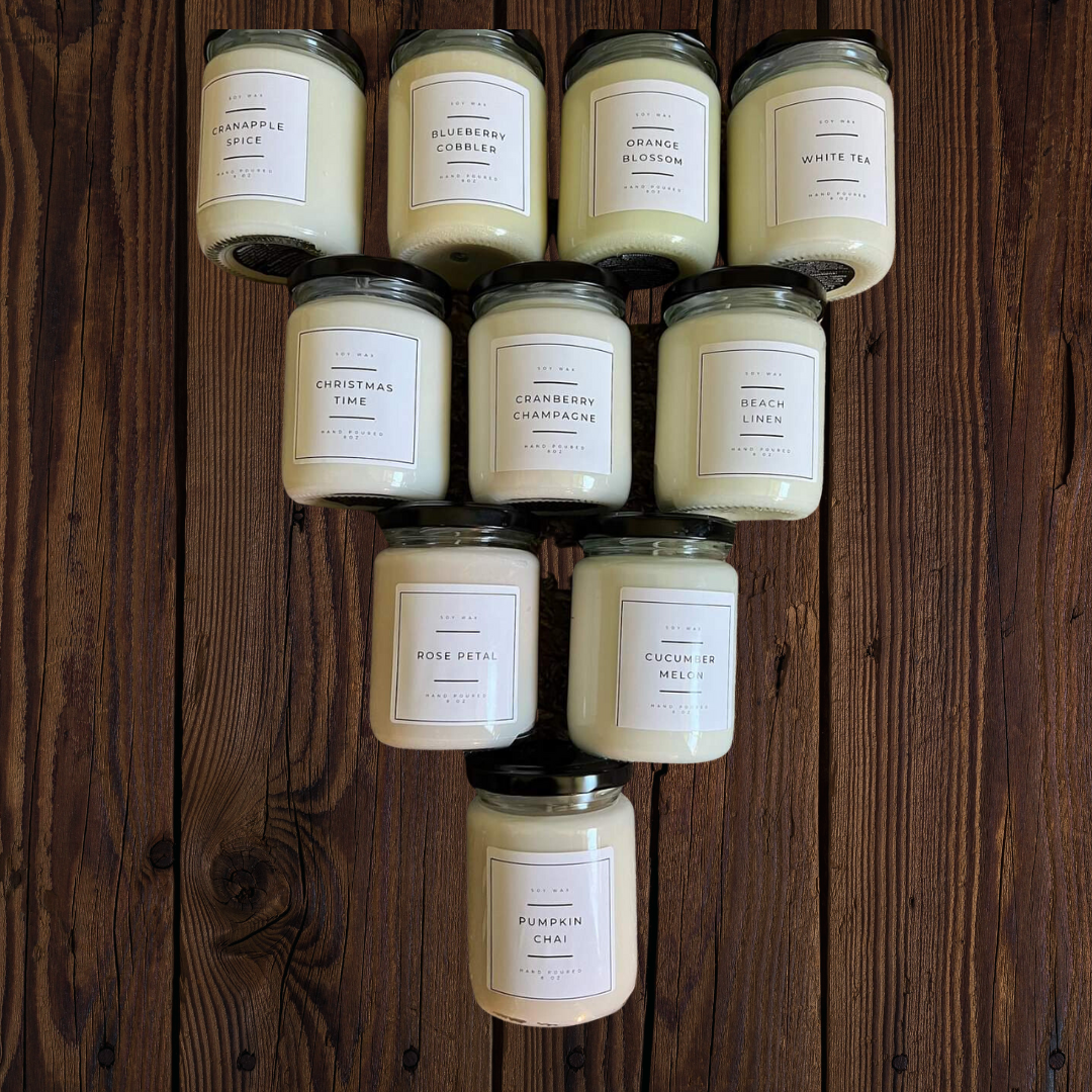 8 oz Soy Wax Scented Candles